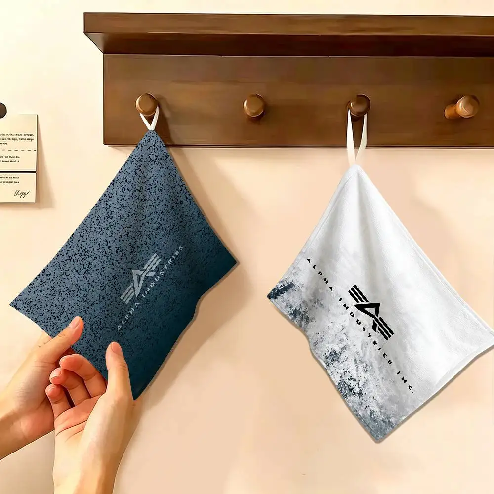 Alpha La Industries Hanging Kitchen Towel, Polyester Cotton Fabric, Absorbent Hand Wiping Towel for Home Dormitory