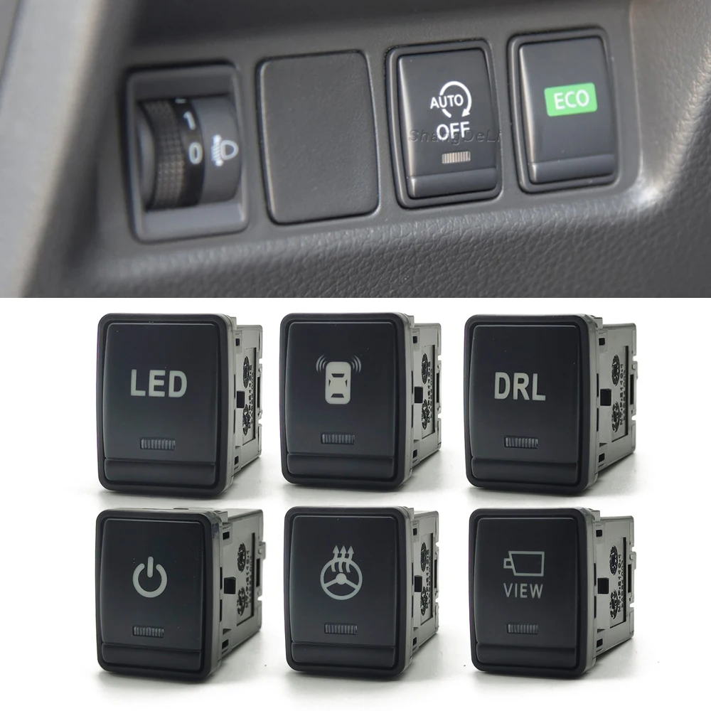 1 Stück Auto Nebelscheinwerfer Power On Off Druckschalter für Nissan X-Trail T32 2014 Qashqai J11 2015 Tiida NP300 Navara – Detail 1