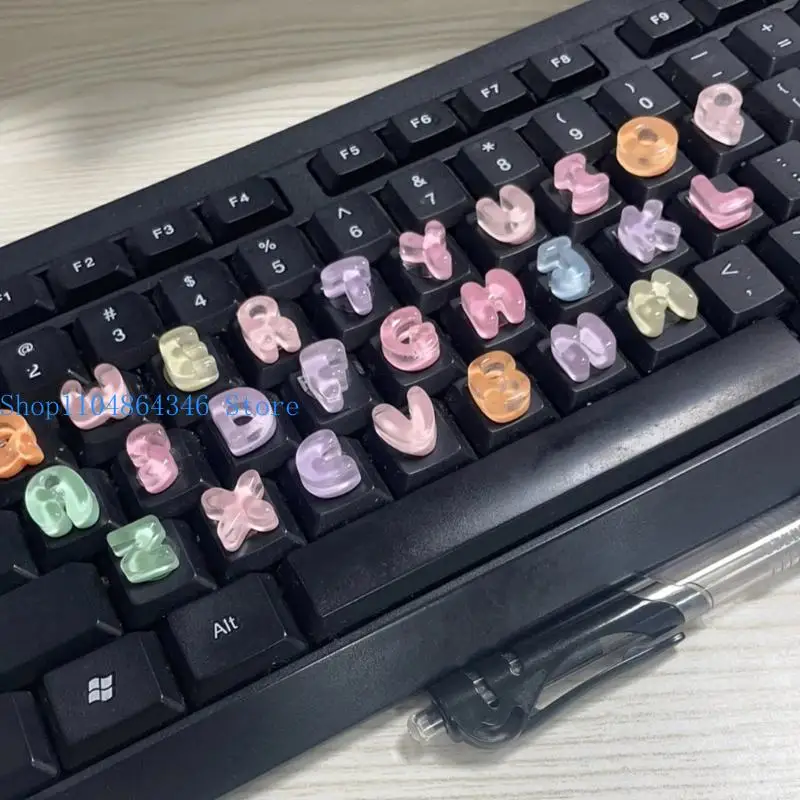 652F Resin Keyboard Stickers Full Letter And Number Set Keypad Height Increaser
