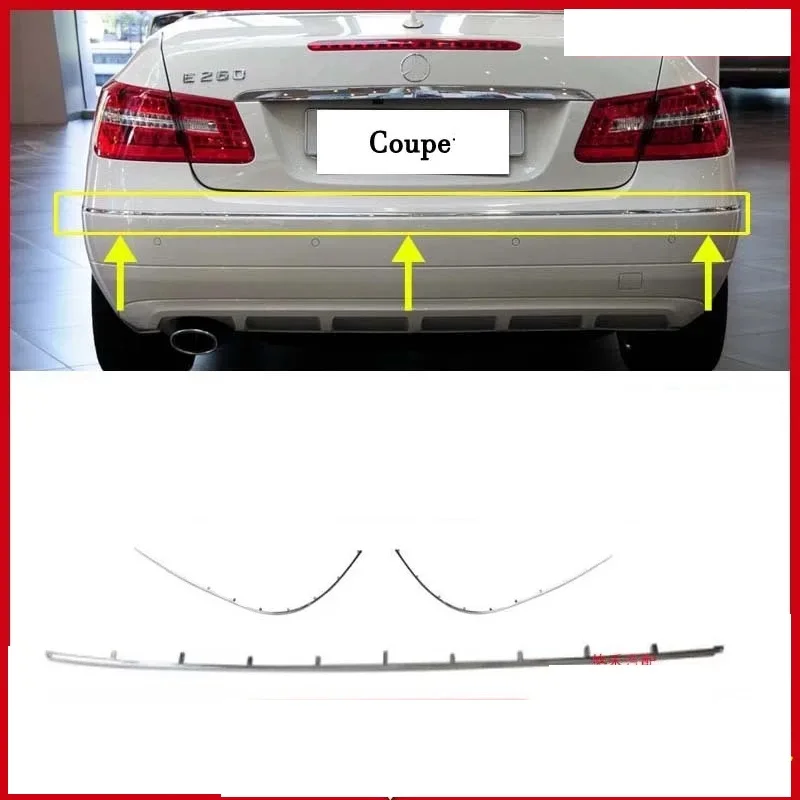 Rear bumper chrome decorative strip For Mercedes Benz E Class W207 coupe 2009-2013