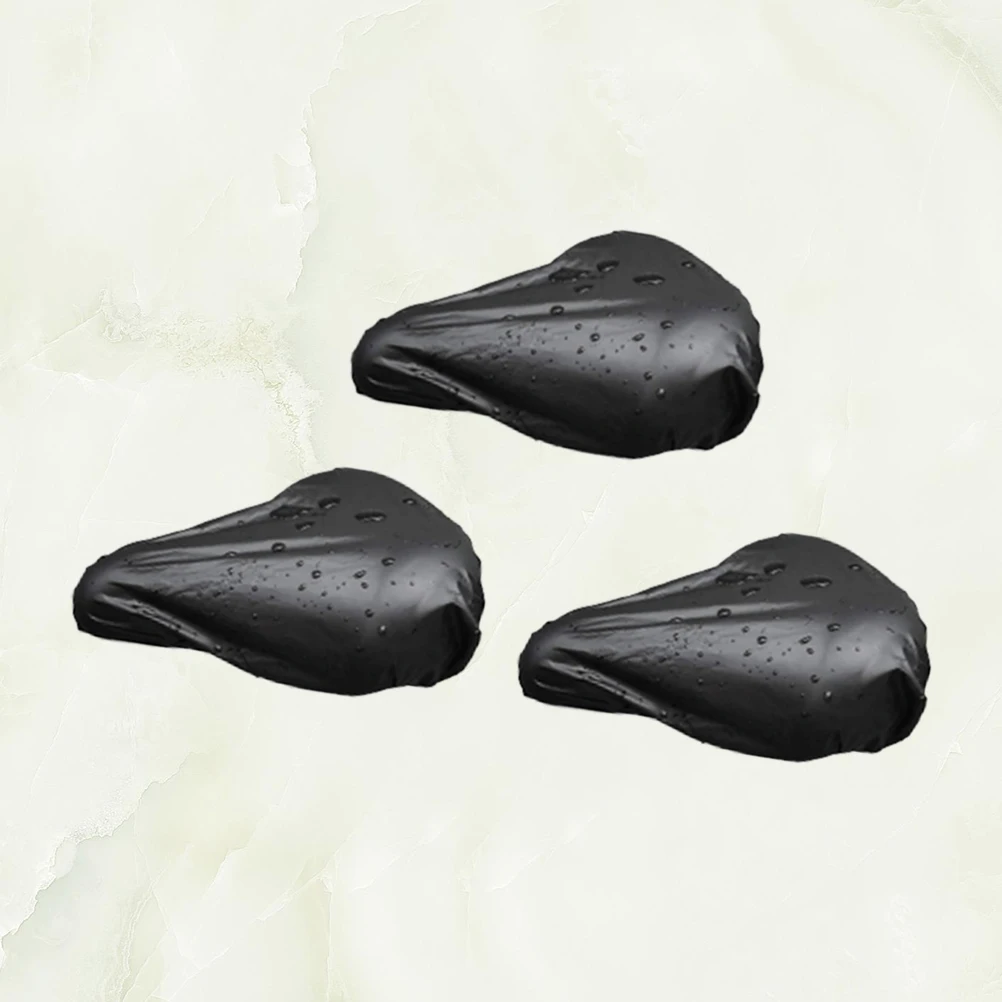 

3 pcs Waterproof Seat PVC Protector Bicycle Cushion Saddle Rain Child Bike Protective Cover For Most Seats Keeps Dry Clean