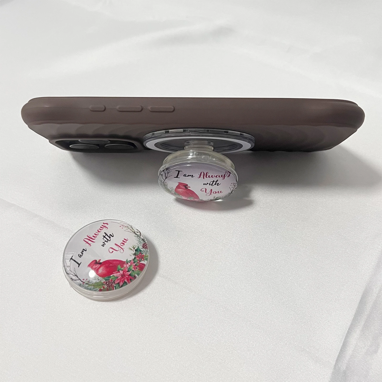 Bonito 3d papagaio vermelho suporte do telefone móvel para caso de telefone universal suporte magnético para iphone samsung griptok grip tok