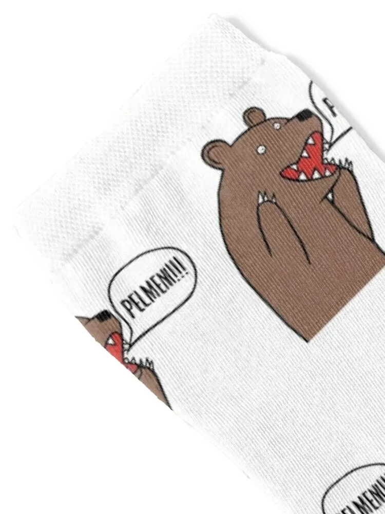 russian pelmeni bear gift Socks