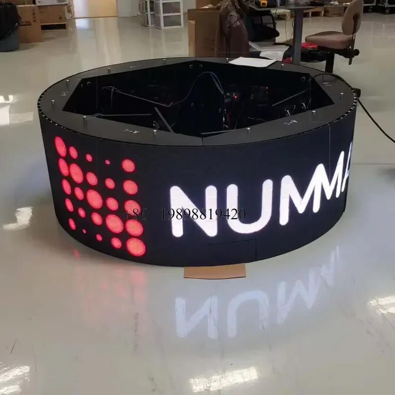 Wmwmnu Customizable Indoor Flexible LED Display P1.53 Curving Video Wall Convex Concave Round Cylinder LED customized product
