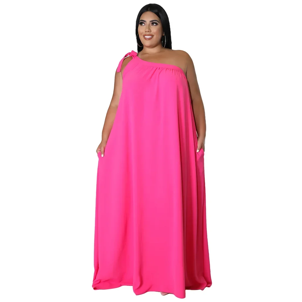 Vestidos largos de talla grande para L-4XL, ropa informal holgada sin mangas, Irregular, Sexy, para verano, 2024