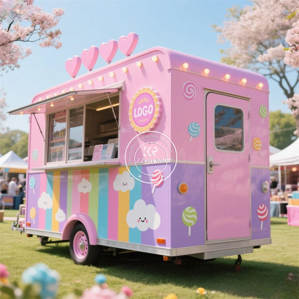 الولايات المتحدة الأمريكية القياسية شاحنة الوجبات السريعة البيتزا شواء المطبخ المحمول مطعم هوت دوج عربات امتياز مقطورة الغذاء مع مجهزة بالكامل #5