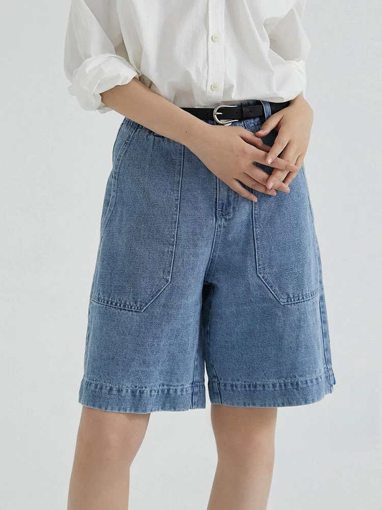 

Travel Original Linen Denim orts Women's Spring 2026 High Waist Thin Loose Casual Straight Leg Pants Artistic Commute Sle