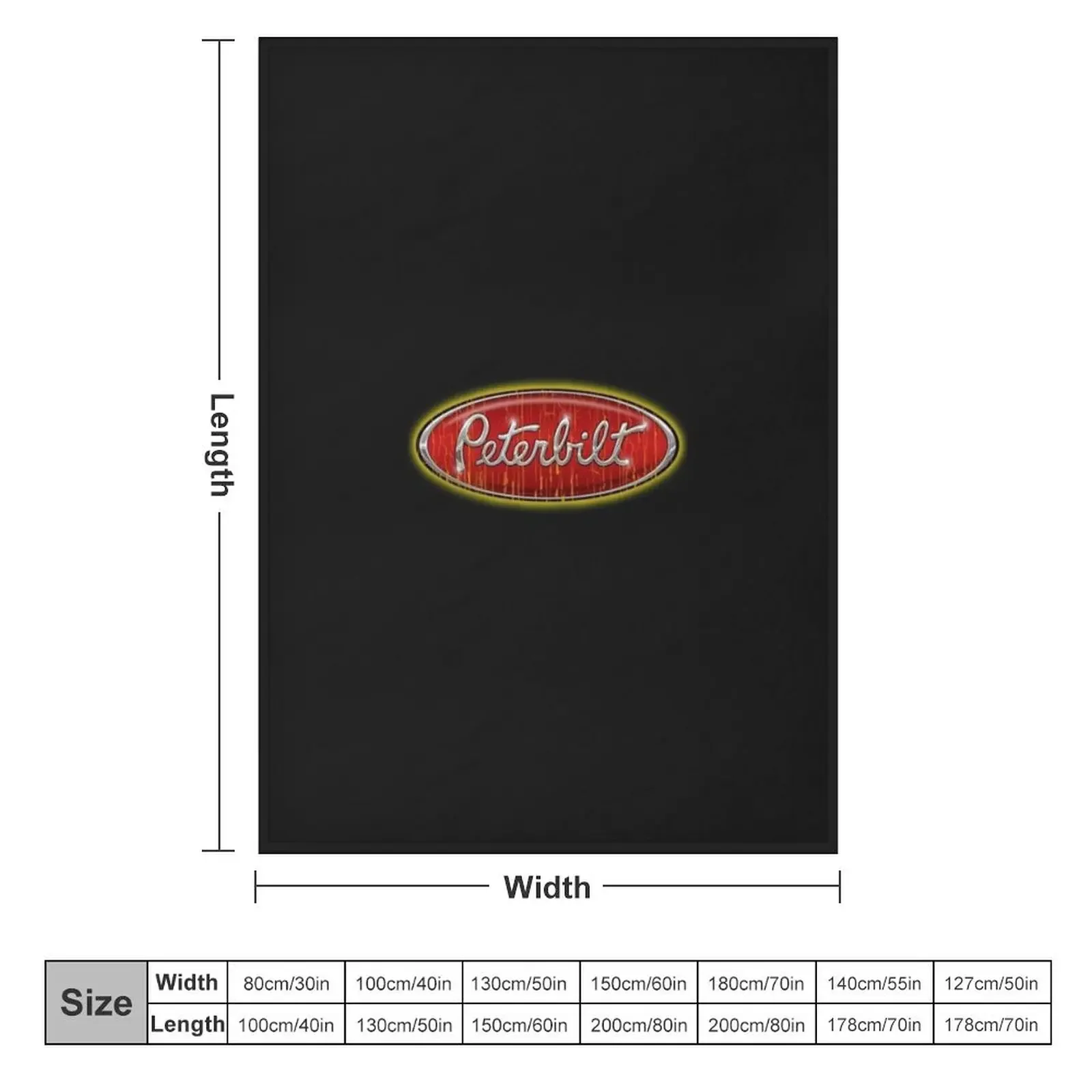 Peterbilt Truck Best Logo Classic T-Shirt Throw Blanket Tourist Blankets Sofas Of Decoration Custom Fashion Sofas Blankets