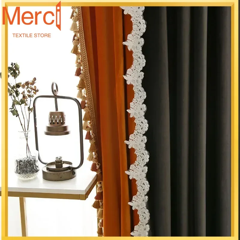 French Baroque Classical Modern Versatile High-grade Customized Light Luxury Curtains For Living Dining Room Bedroom Vintage