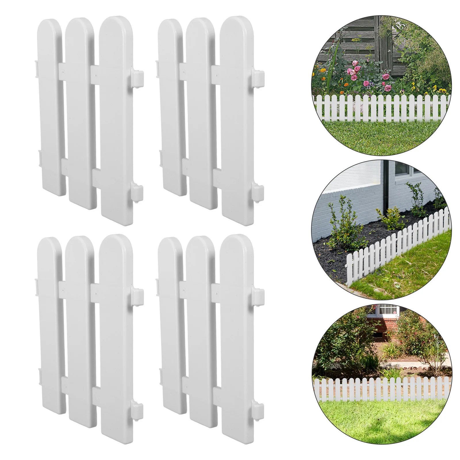 

10Pcs Plastic Fencing Premium Miniature Landscape Fence for Mall Hotel Garden Decor Outdoor Yard Fence Fake Decorative Boundary