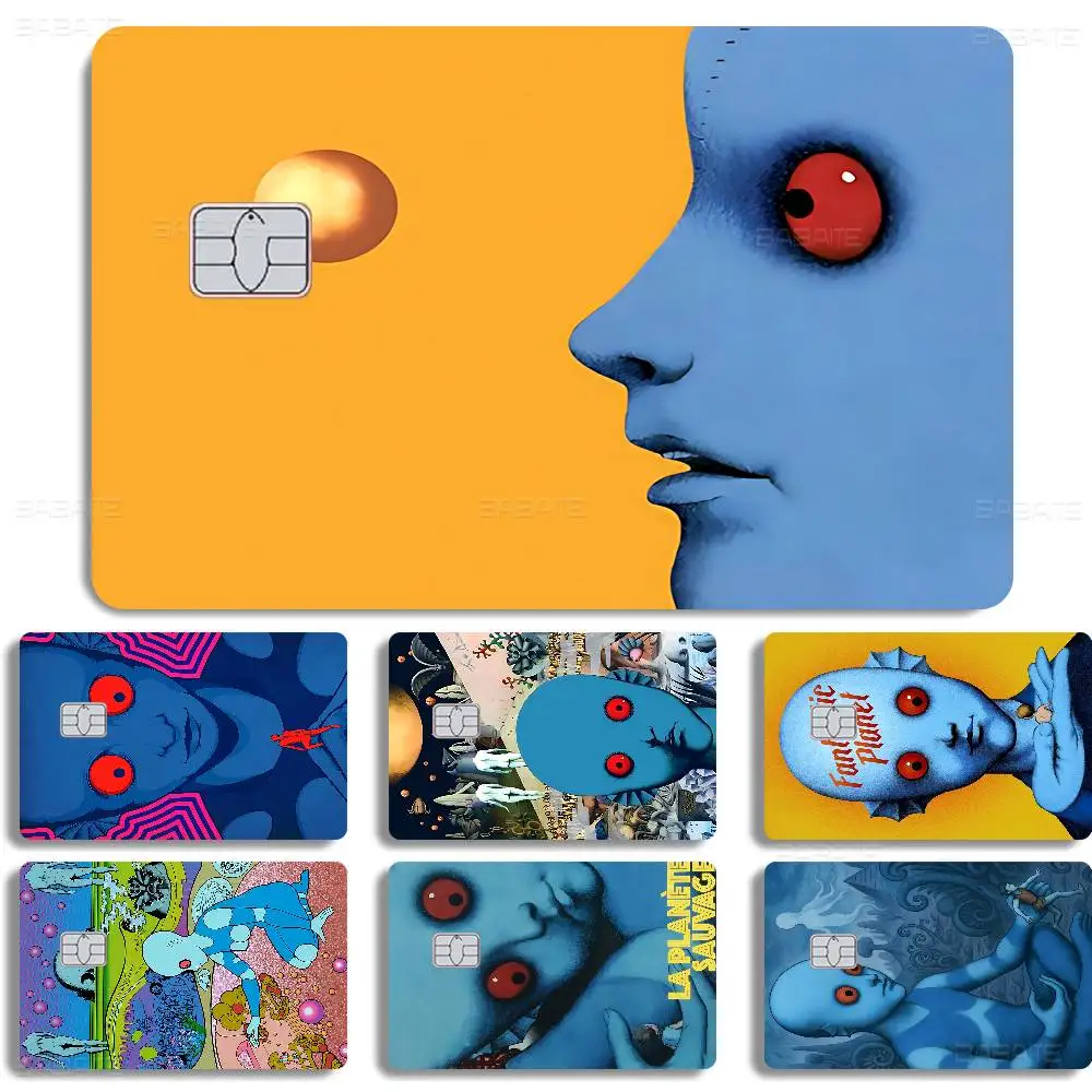 Fantastic Planet Credit Card Skin Stickers for VISA Bank Card Transportation Card Waterproof Sticker Anti-scratch Women Gift