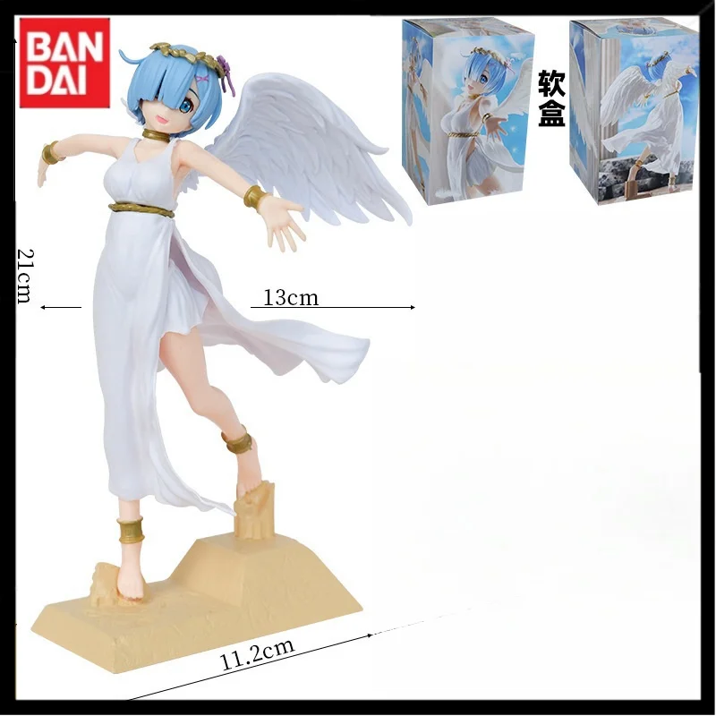 New 13/21cm BANDAI Life in a Different World from Zero anime figure angel swim ring Rem action model Decorative toys gifts