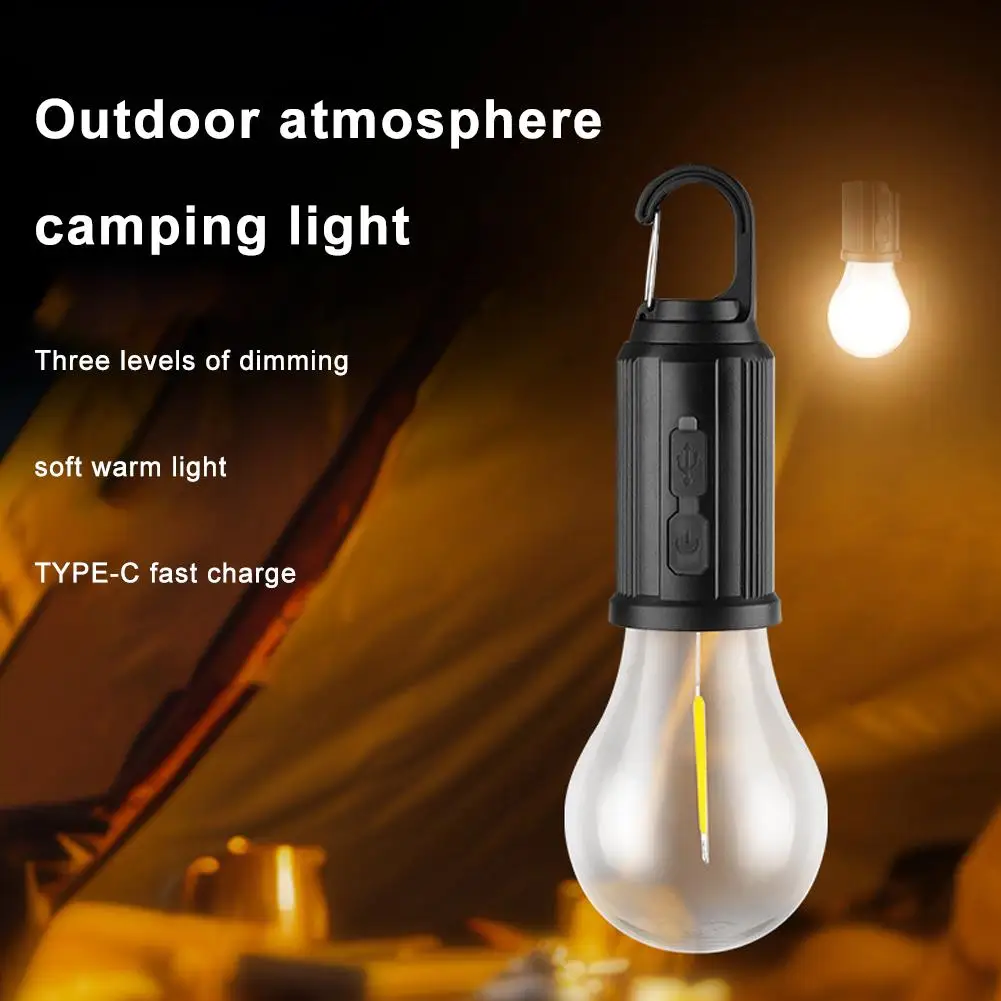 Outdoor Solar Powered LED Lamp Bulbs - USB Charging Portable Night Lights, Waterproof Flashlight, Solves Outdoor Power Shortage