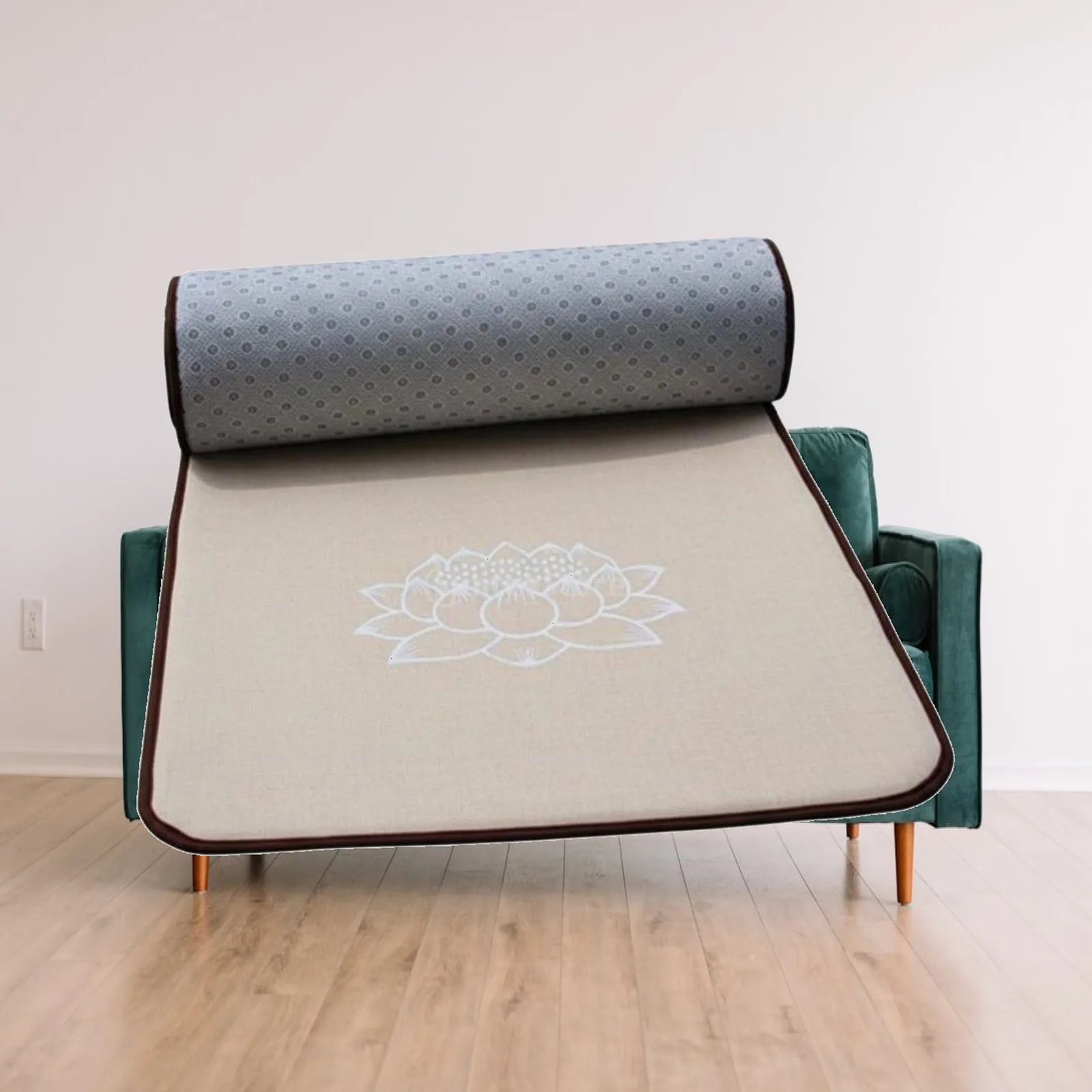 Ultra Smooth Linen Prostration Cushion for Buddhist Religious Item Offering Thick Sponge Pad for Comfortable Kneeling Prayer