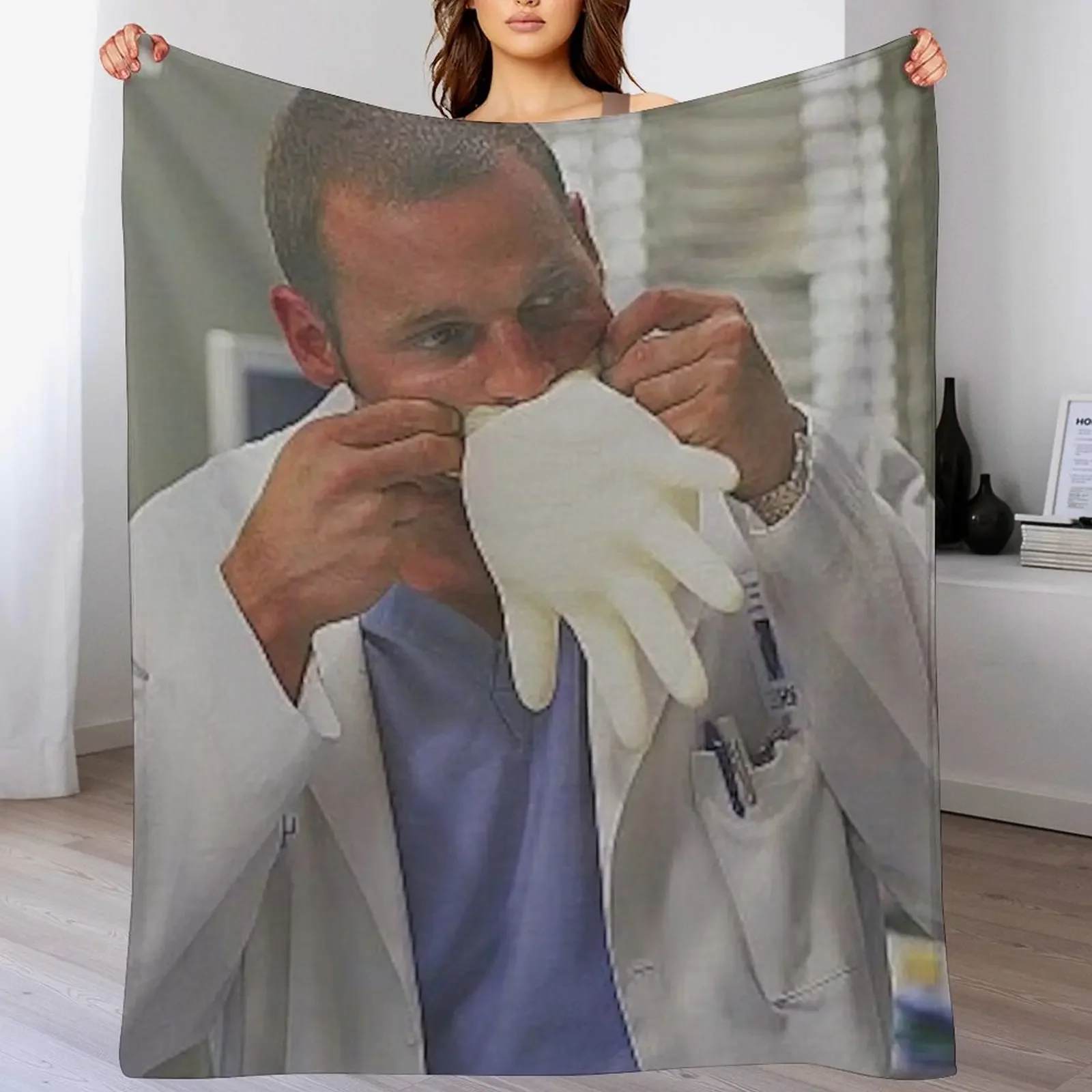 

alex karev from greys anatomy Throw Blanket Warm Cozy Throw Blanket for Living Room Couch