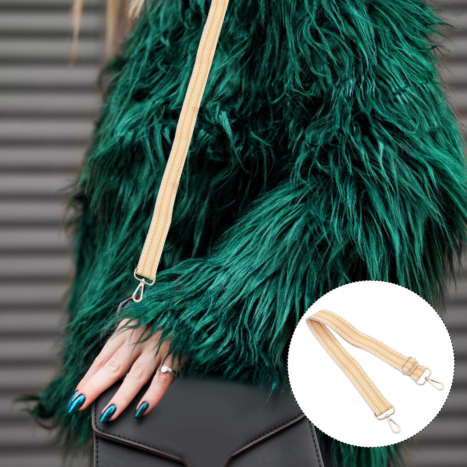 

Contrast Striped Strap Boho Style Crossbody Straps for Handbags Purse Replacement Women