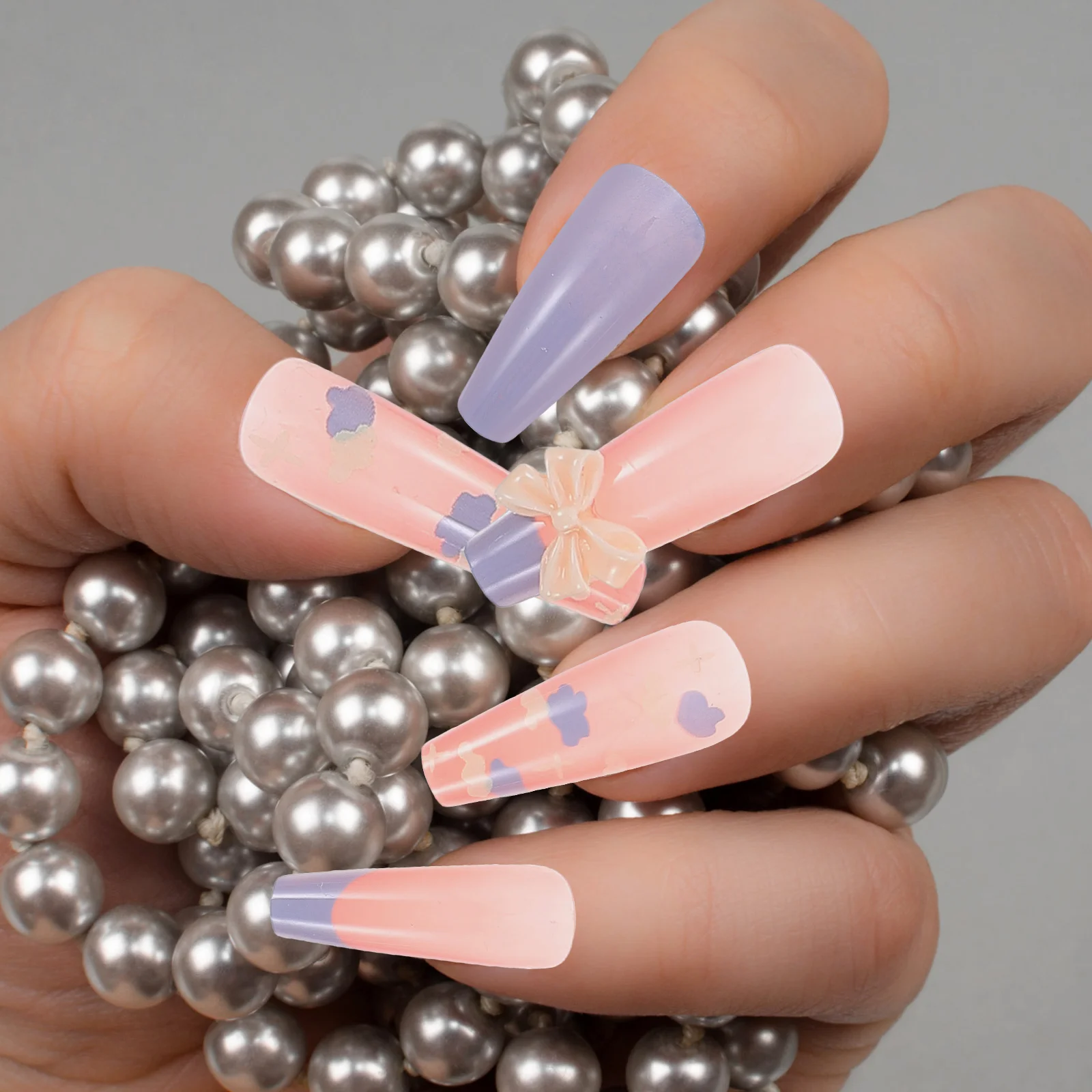 

48pcs Press On False Fake Nail For Women Press On Nails Style Fake Nails For Women False Nail Kit