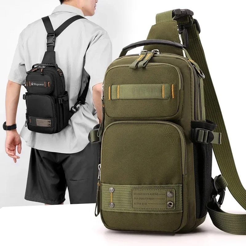 2026 Spring New Men's Chest Bag, Multi-Functional Dual-Shoulder Sling Backpack, Casual Travel Crossbody Bag