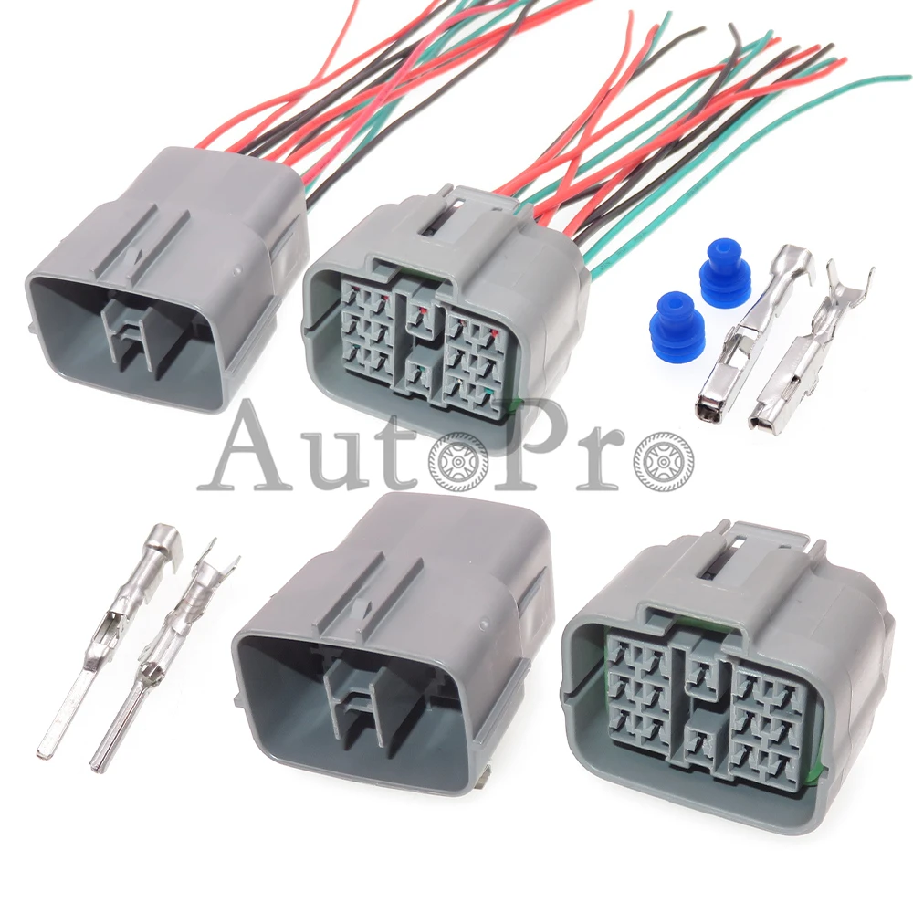 1 Set 14 Hole AC Assembly Sealed Connector Automobile Wiring Terminal Socket 6189-7262 6181-0629 Car Headlight Plug For Mazda