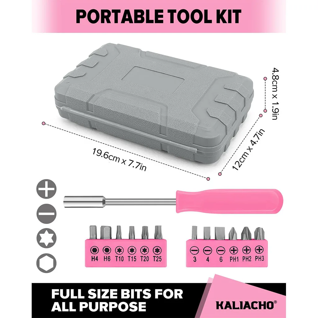 Rafford24pcs Home DIY Tool Kit for Household, Office & Garage - General Repair Small Hand Tool Set with Storage Case