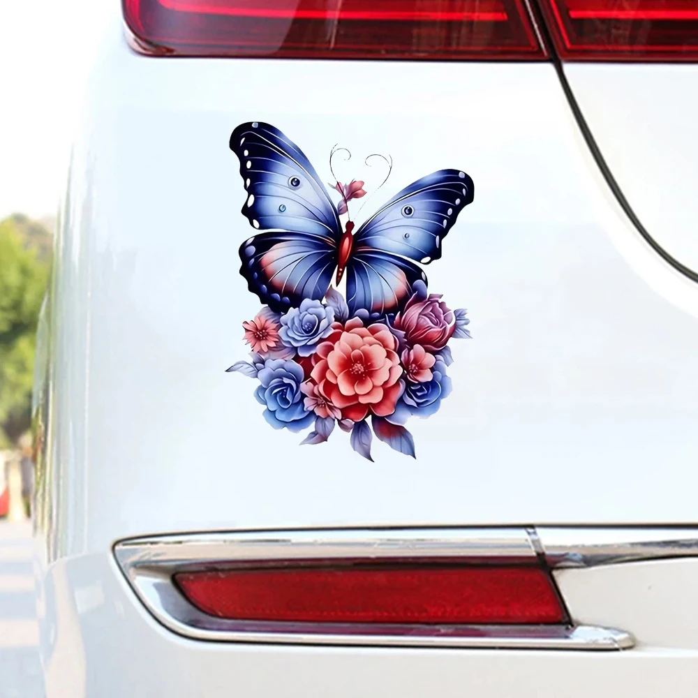 

Яркие виниловые наклейки с изображением бабочек и цветов, водонепроницаемые декоративные наклейки для автомобилей, подходят для автомобилей, ноутбуков, бамперов, шлемов
