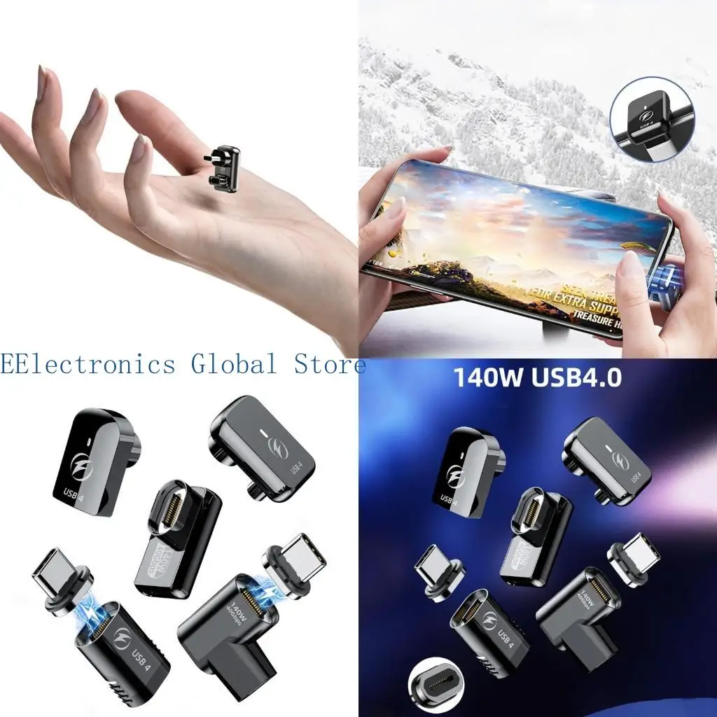 462B Powerful USB C Connector with 140W Power Delivery 8K Video Support Magnetic Link Suitable for Type C Smartphones Laptops