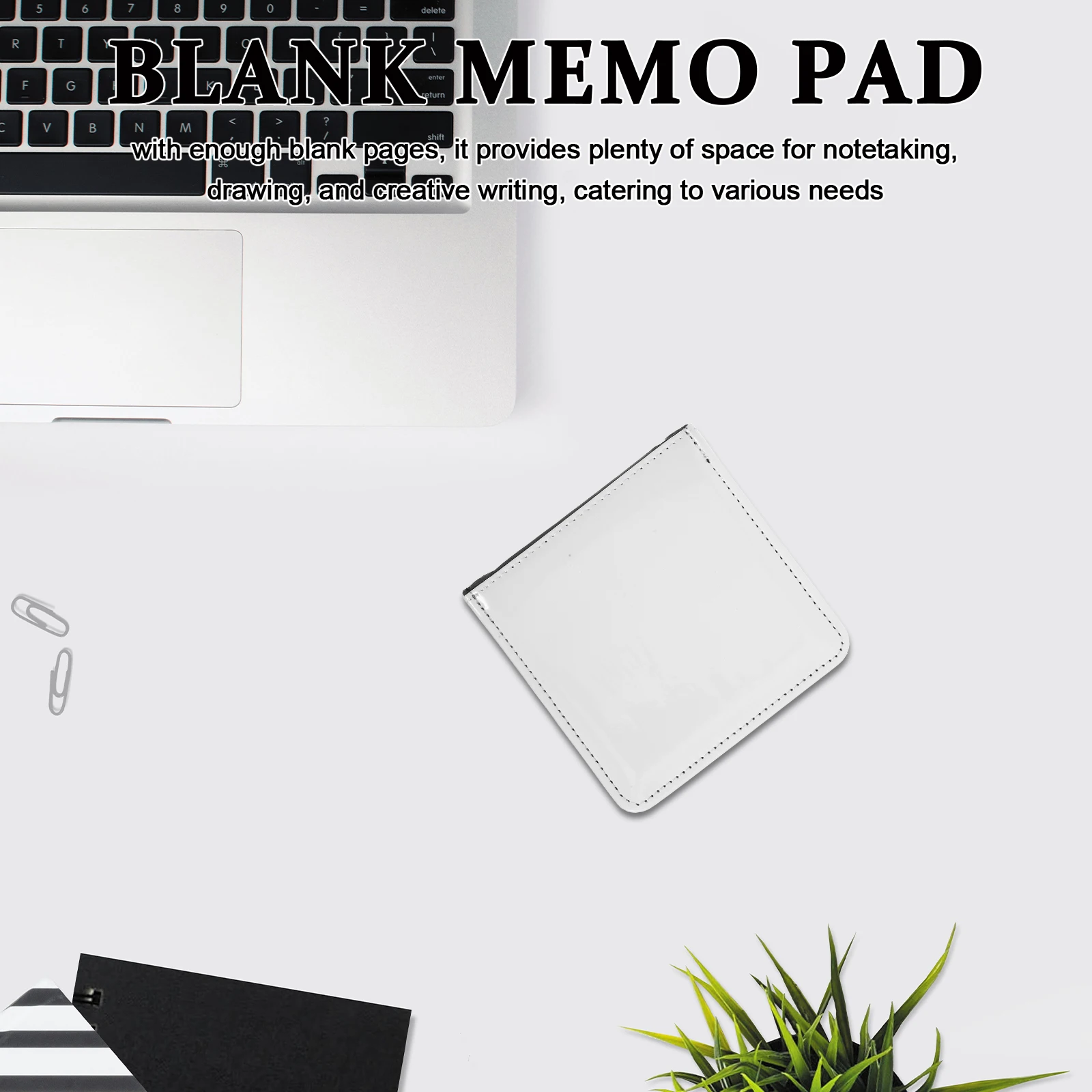 

Blank Sublimation Memo Pads 200 Pages Square Notebook Heat Transfer PU Cover Office School Supply Note Taking Students