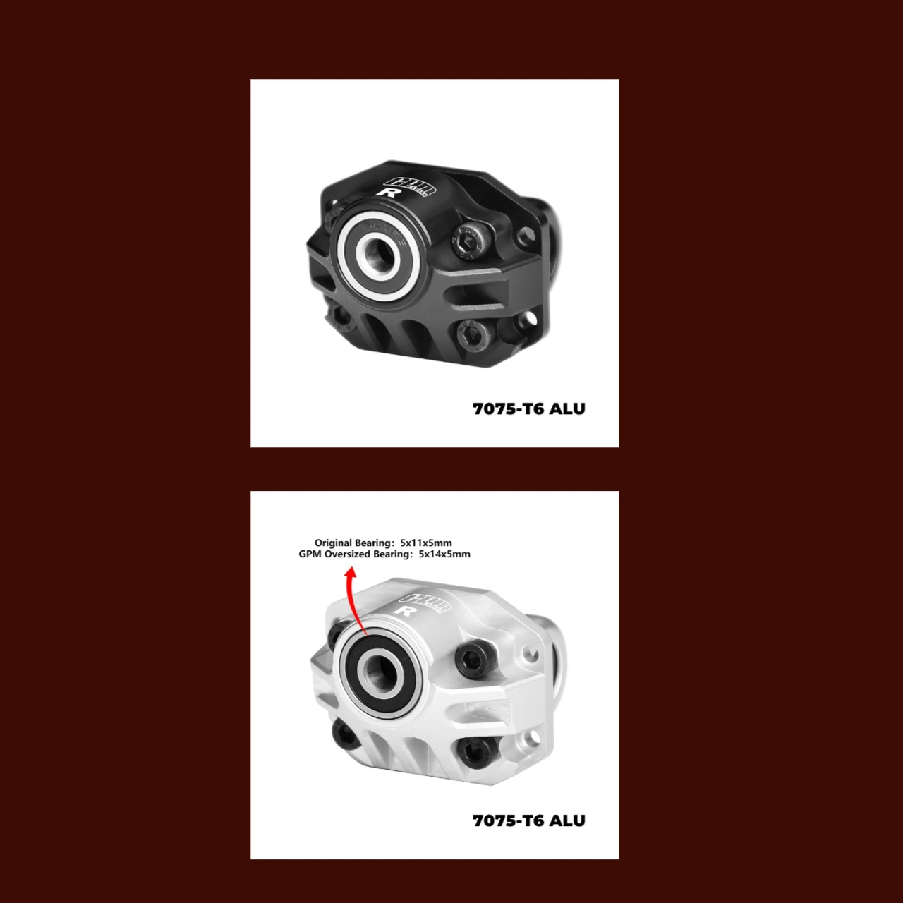 

GPM 7075 Сплав (задний) ось третьего члена Негабаритный подшипник VANQUISH 1/10 H10 OPtic