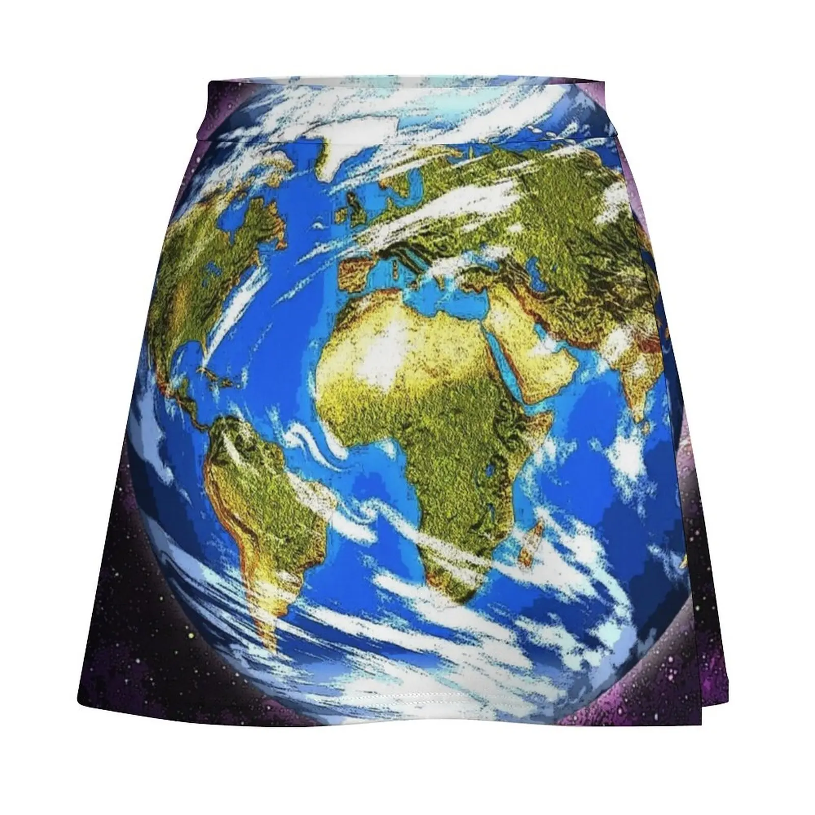 Planet Earth in Space Mini Skirt korean style women clothing luxury women skirts modest skirts for women Mini Skirt