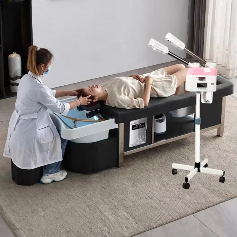 Salon Spa Massage Water Circulation Shower with Facial Steamers Shampoo Bed
