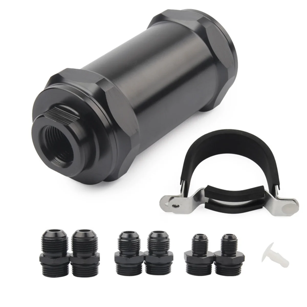 Car Modification 54mm Gasoline Filter An6 / An8 / An10 Inline Fuel Filter E85 Ethanol with 100 Micron Stainless Steel