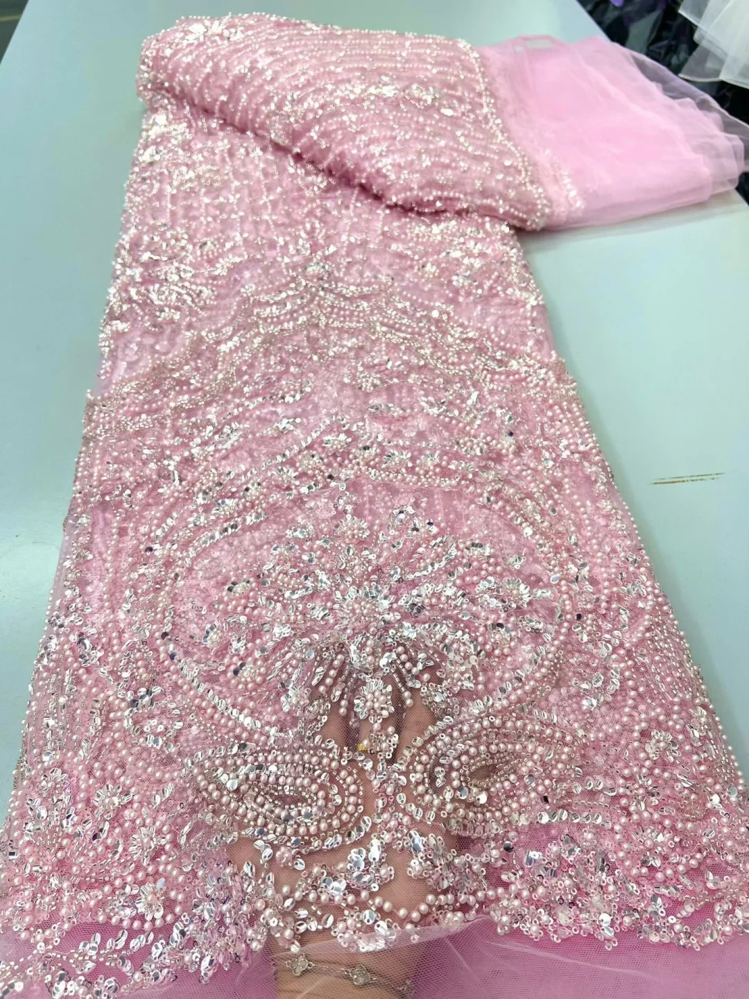 고급 프랑스 튤 네트 레이스, 스팽글과 비즈 장식, 아 - Sewing Net 리뷰 및 가격