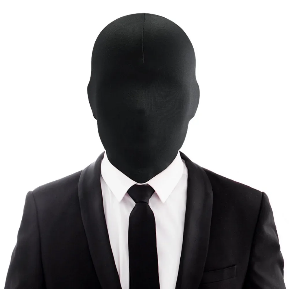 Halloween Cosplay Costumes Black Hood Spandex Full Mask Role Play Adult Ghost Festival Props Party Carnival Dress Up Accessories