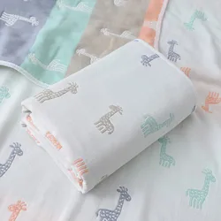 6 Layers Baby Blanket 100% Muslin Cotton Baby Swaddle Baby Warp Swaddle Infant Bedding Receiving Blankets Baby Bath 5 Sizes