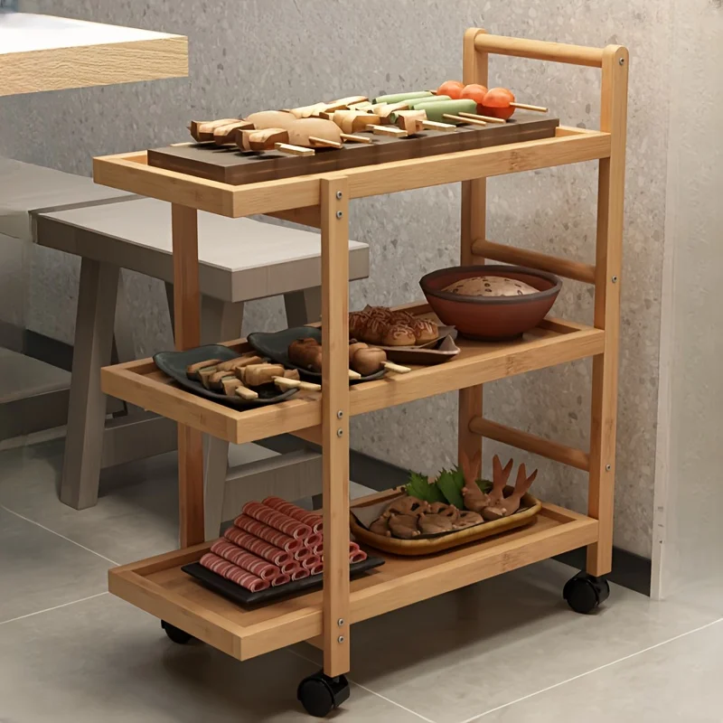 Commercial Kitchen & Hot Pot Serving Cart W/ Locking Wheels | Restaurant, Home image 4