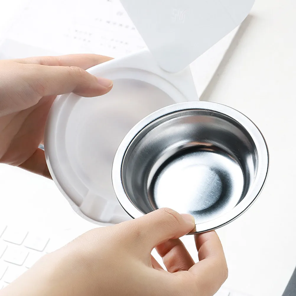 Home Office Hidden Ashtray with Cover Desk Mount for Decorative White Cigarette Fortune Cat Figure