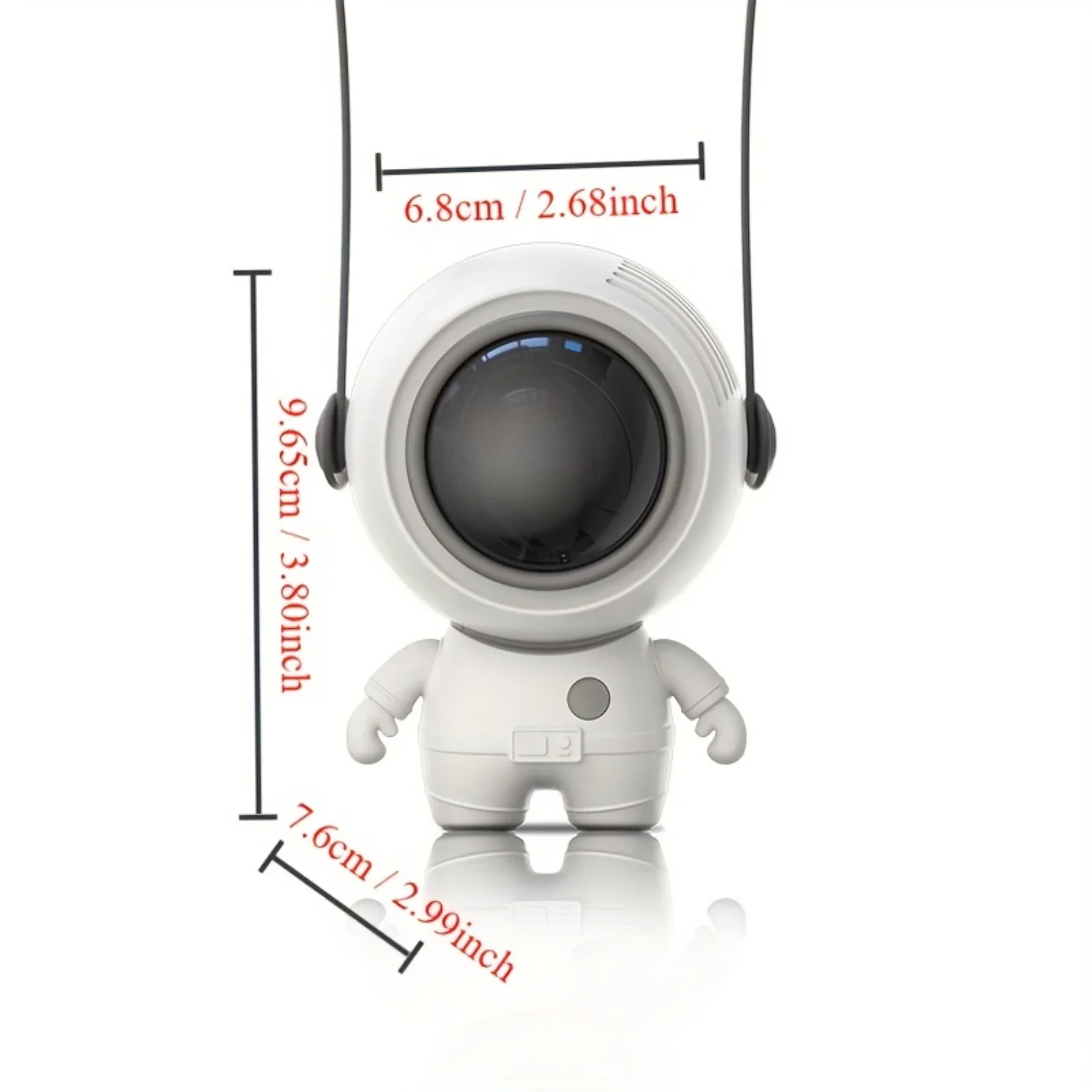 Ventilatore da collo astronauta portatile, Mini USB portatile ricaricabile, ventola personale senza lama silenziosa, raffreddatore d'aria da tavolo senza foglie