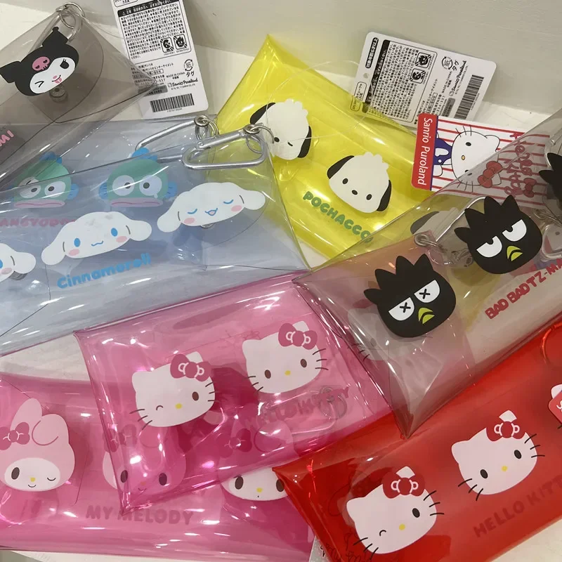 Hello Kitty Astuccio per matite in PVC culomi, scatola di cancelleria, portafoglio per trucco cartoon Sanrio, carino borsa per riporre la mia melodia di Cinnamoroll per le donne