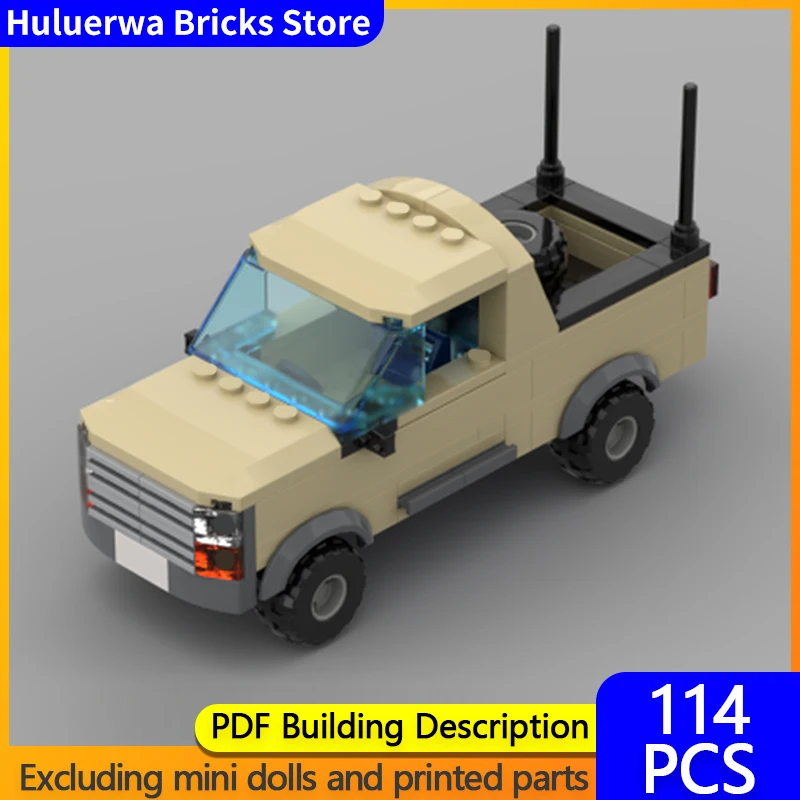 

Military Pickup Truck Model MOC Building Bricks War Equipment Modular Technology Gifts Holiday Assemble Children Toys Suit