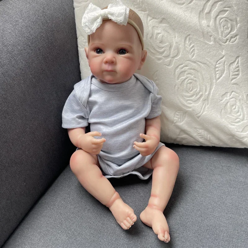 18inch Silicone Reborn Baby Doll Girl Bettie Newborn Baby Size 3D Painted Skin with Visible Veins Same As Pictures Bebe Reborn