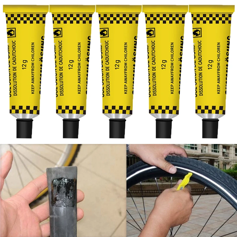 1/2/4Pcs Car Tyre Repairing Glue Motorcycle Bicycle Wheel Repairing Inner Tube Puncture Rubber Glue Car Accessories 12g/20ml