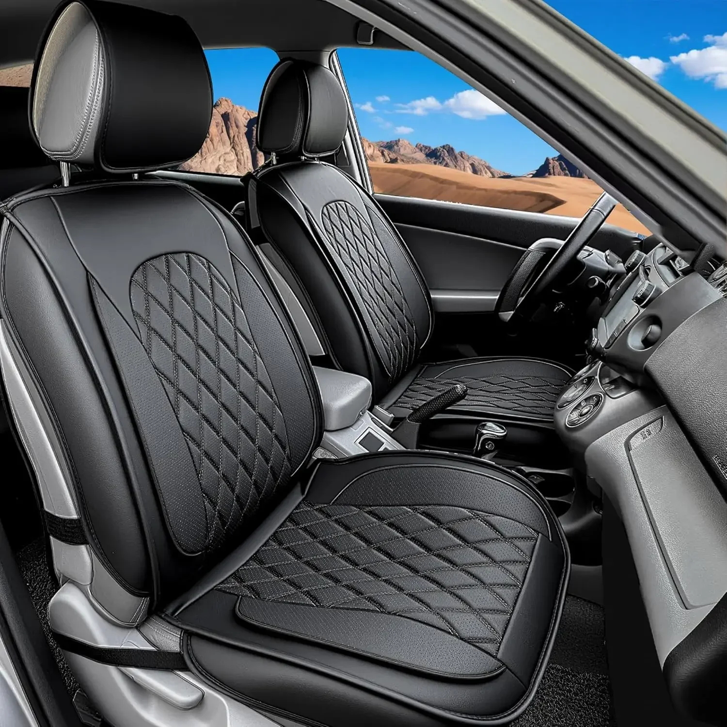 

Car Seat Covers – Premium Nappa Leather Full Set for Front & Rear Seats, Durable, Comfortable, Easy to Install, Fits Most Cars