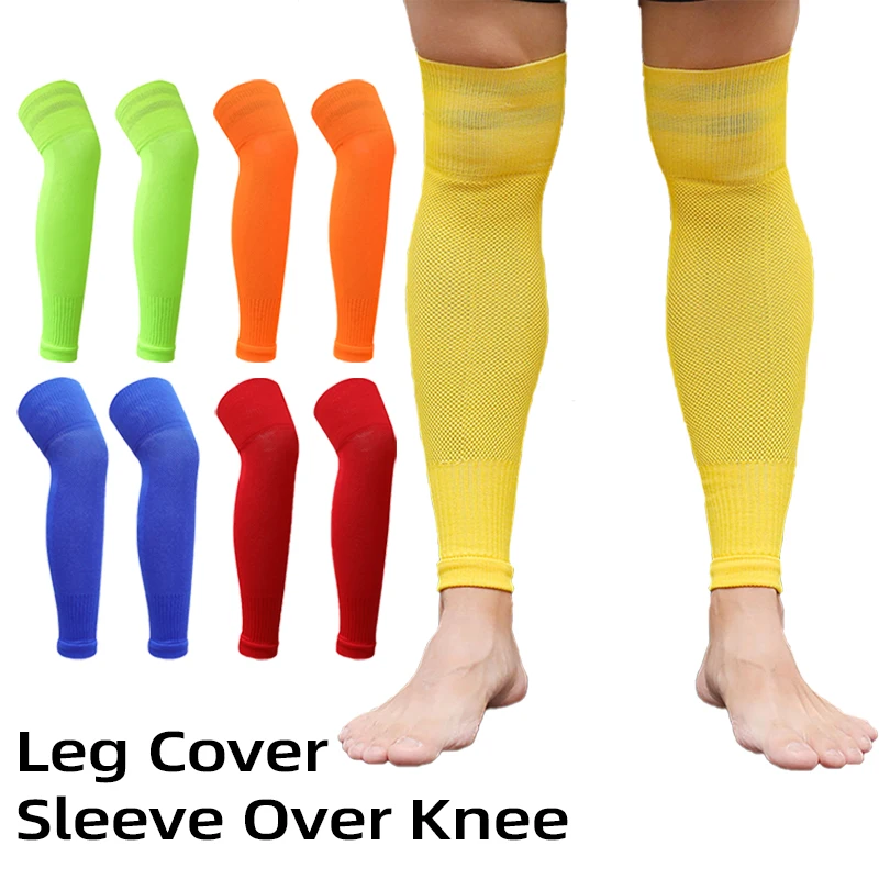 1 Pair Adults Leg Warmers Shin Guard Calf Sock Over Knee Men Women Sports Compression High Elastic Leg Cover Training Socks