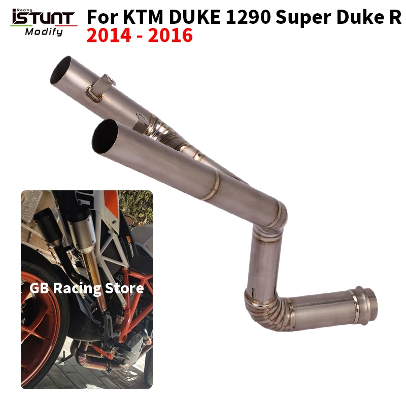 For KTM 1290 Super Duke R 2014 2015 2016 Motorcycle Exhaust Escape Modified Titanium alloy Mid Link Pipe Eliminator Enhanced