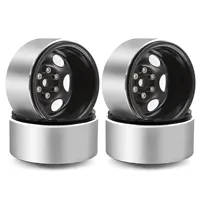 RC 4pcs Metal Deep Dish 1.9” Beadlock Wheel Rim Negative Offset for 1/10 RC Crawler Car Axial SCX10 Pro Capra Traxxas TRX4 D90