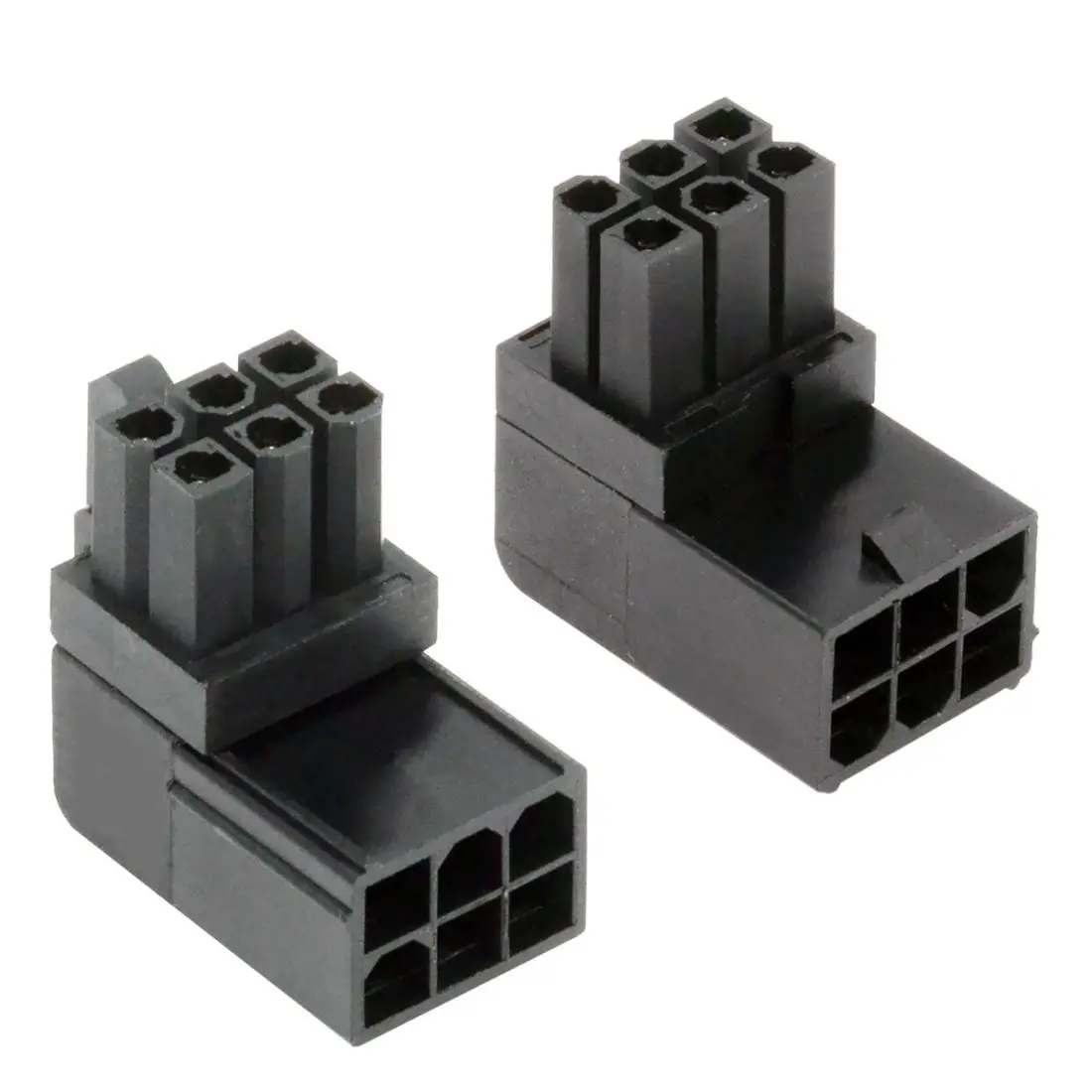 ChenYang ATX 6Pin 90 Degree Angled Power Connector Adapter for GPU Graphics Card 2PCS/Set