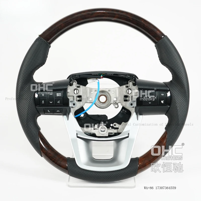 Suitable for 15-22 Toyota Hilux Revo wood steering wheel modification assembly