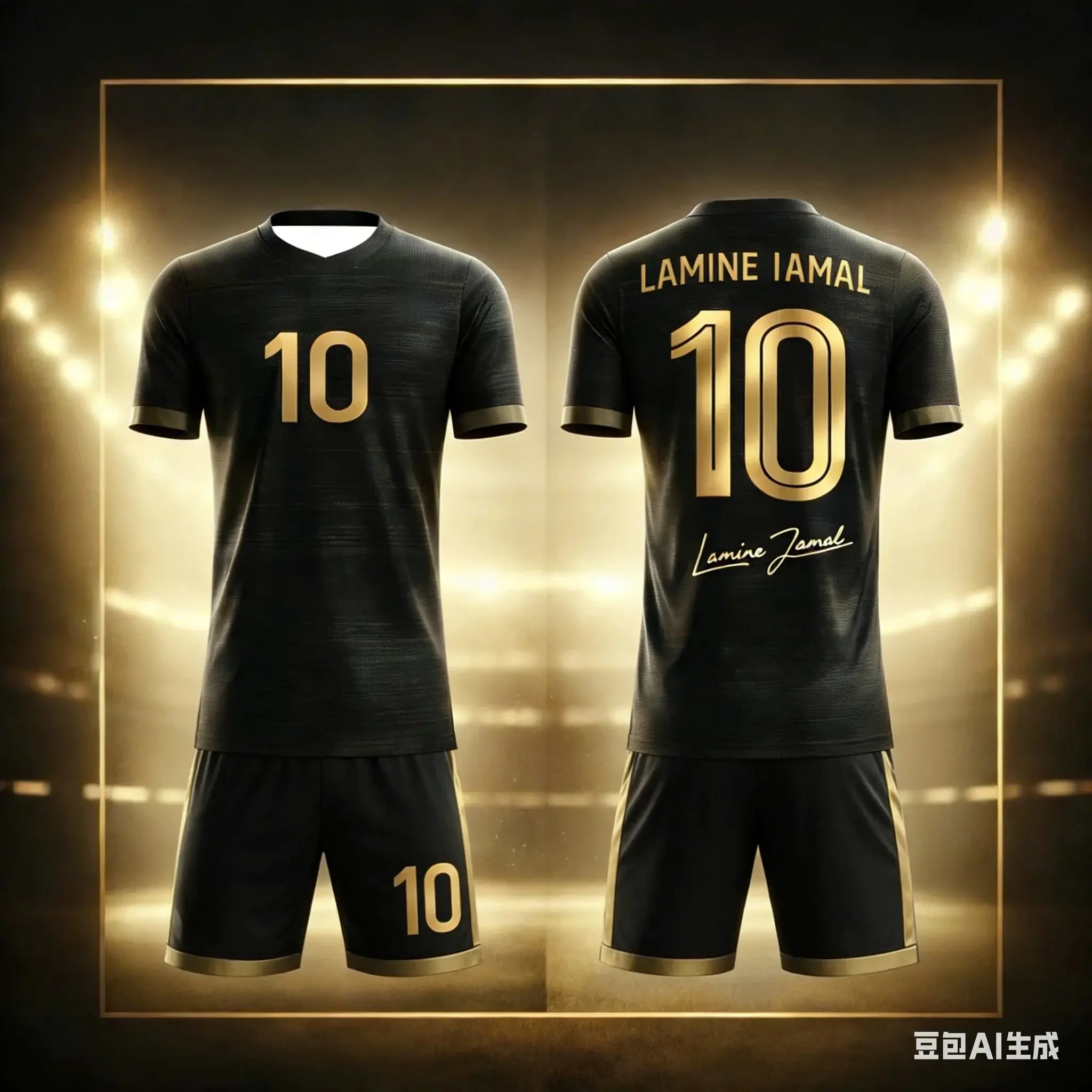 Summer New Collection No.10 # Yamal # Shirt Stripe Fan Collection Retro Quick Drying Sports Short Sleeved Shorts Set Kids