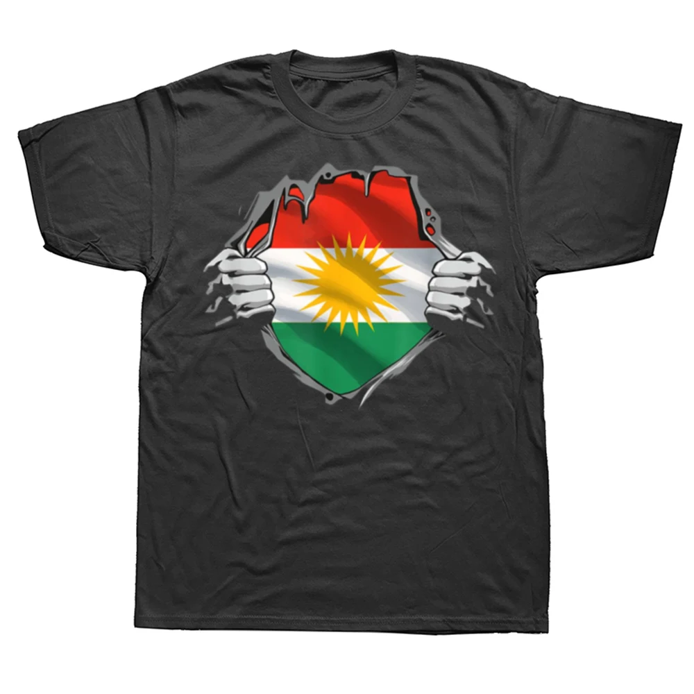 Funny Kurdistan Kurdish Kurds Flag Graphic Cotton T-shirts Men Women's Fashion Casual Tshirt Loose Oversized Streetwear T Shirt