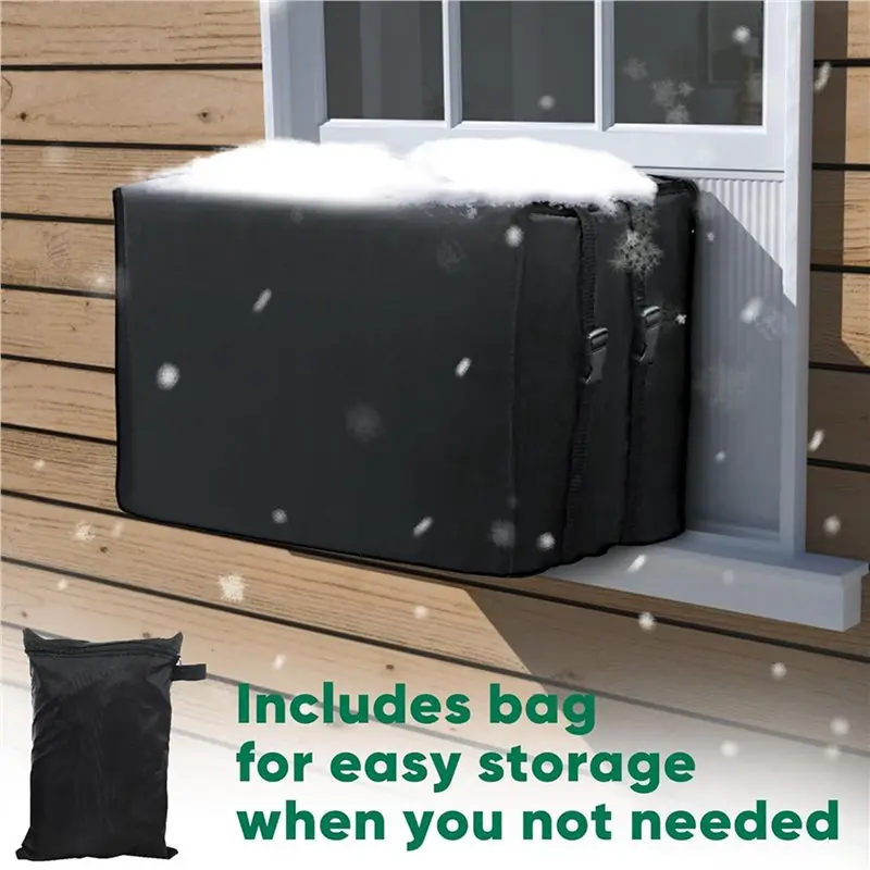 F-F 2X Air Conditioner Cover Outside, Window AC Unit Cover, Dust-Proof Waterproof Outdoor Window AC Cover 53X40x38cm